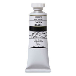 IVORY BLACK GOUACHE 15ML M GRAHAM